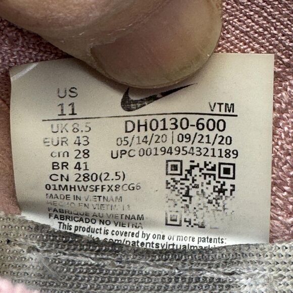 Nike React Phantom Run Flyknit 2 Shoes Womens Size 11 Pink Slip On Running - Picture 10 of 11